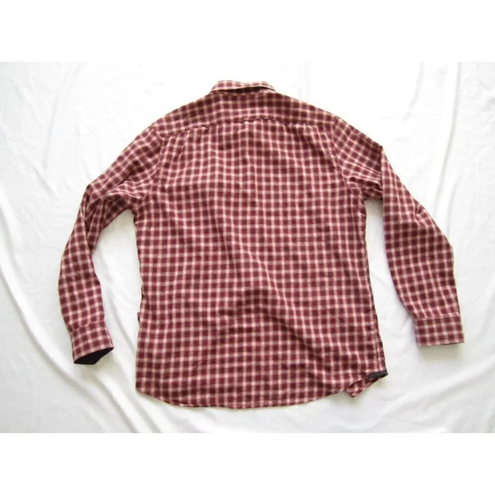 Men Banana Republic Button Up Plaid Cotton Long Sleeve Shirt Sz 16-16.5 L(MT142)